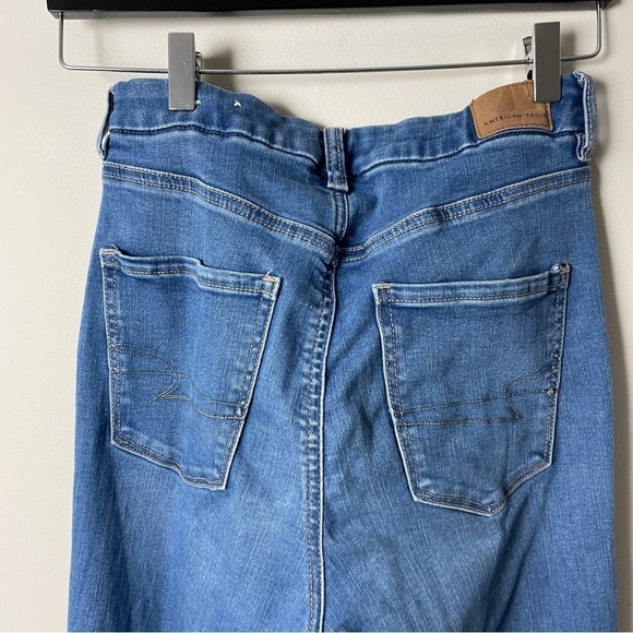 [American Eagle] Women's Curvy High Rise Raw Hem Jegging Denim Jeans - Picture 9 of 10